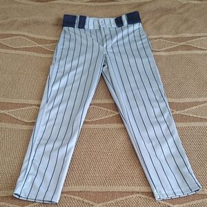 Kids' Striped Baseball Pants- Navy and Gray